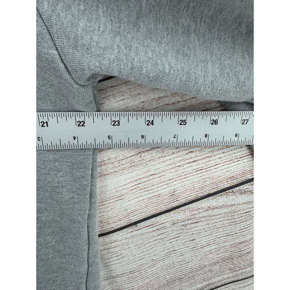 Maniere De Voir Split Flannel Fleece Hoodie Womens 8 Gray Black White Drawstring - Picture 11 of 12